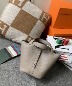 에르메스 피코탄18 화이트그레이 은장 끌레망스 가죽